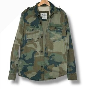 American Eagle‎ Outfitters Mens Camo Long Sleeve Button Up Shirt - Medium